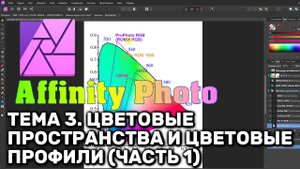 Affinity Photo 1.8. Тема 3. Цветовые пространства и цветовые профили. Часть 1. Общие сведения