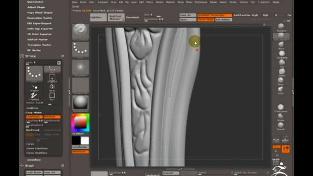 Zbrush Скульпт для ЧПУ проекта (720p)