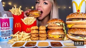 ASMR MUKBANG, Tanghulu McDonald's Junior Chicken, Куриные наггетсы в сахаре