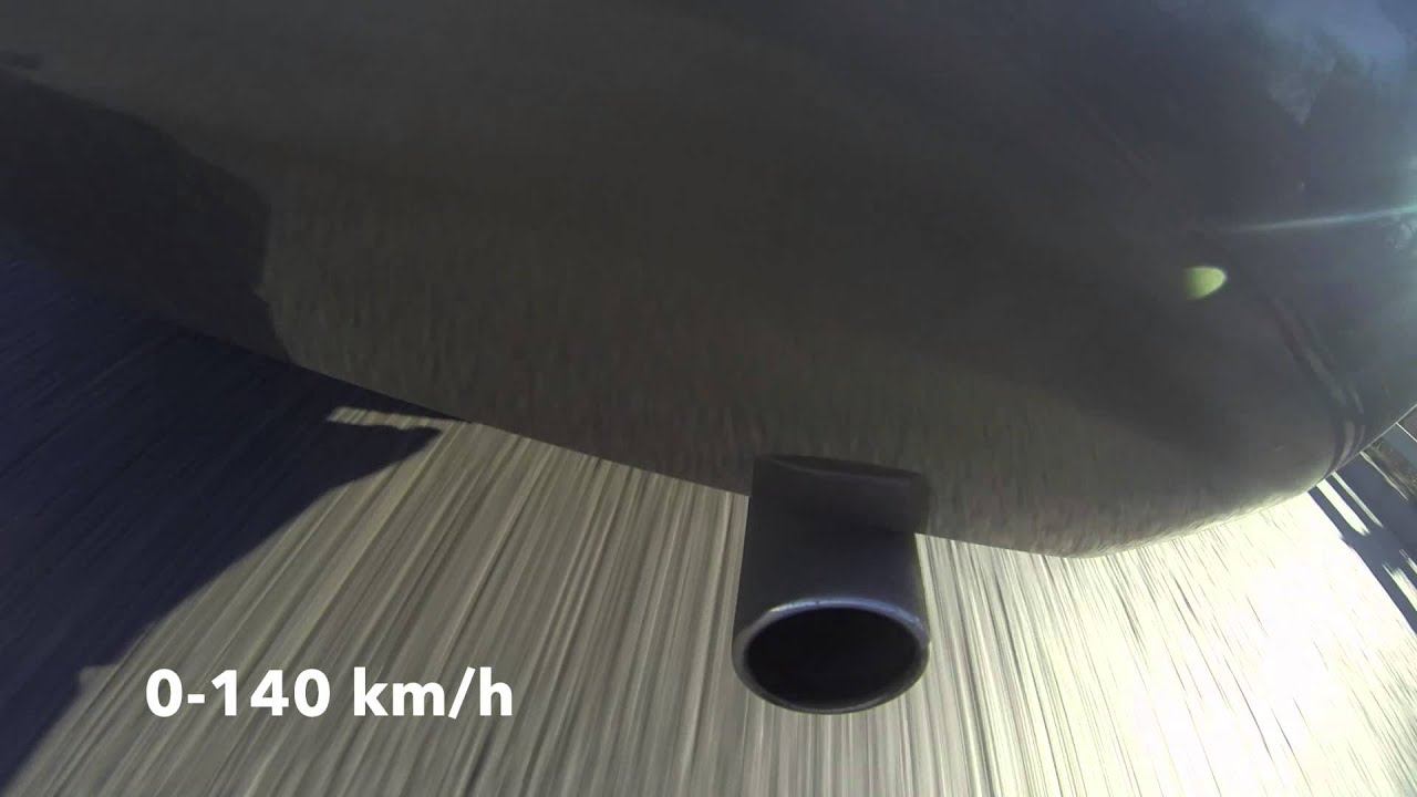 Ford Mustang 05 MGRace exhaust sound  0-140 km/h