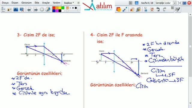 FİZİK DERSİ - OPTİK MERCEKLER KONU ANLATIMI смотреть онлайн