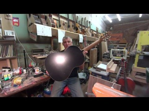 Реконструкция испанской гитары Antonio Sanches в мастерской Антона Хорина, замена деки образец звука