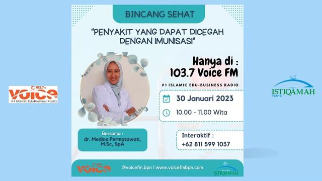 BINCANG SEHAT - Penyakit Yg Dapat Dicegah Dengan Imunisasi | with dr. Medina Permatawati M.Sc, SpA смотреть онлайн