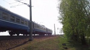 Электропоезд ЭР9Е-609   ст. Березина