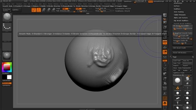 Уроки по ZBrush 4R7. Занятие 18. Кисти и строки _ Аника (720p)