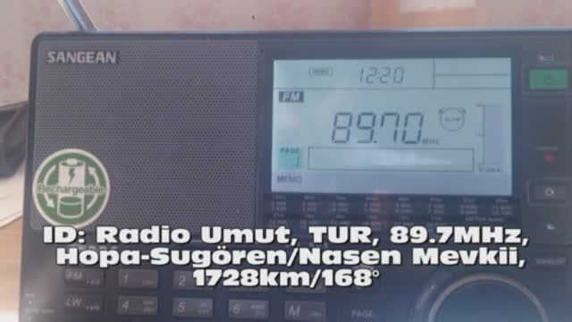 10.05.2019 09:15UTC, [Es], Radyo Umut, Турция, 89.7МГц