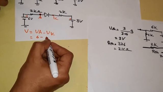 6- استكمال تمارين على الصمام الثنائي diode باستعمال ديود واحد