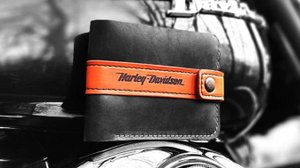 Портмоне в стиле Harley Davidson, ручная работа.
