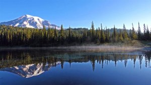 (3 hours) 4K UHD Relaxation video Mount Rainier National Park Washington State, Nature Sounds - 1_00