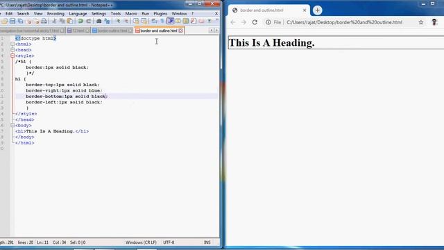 How To Create Border And outline In HTML/CSS