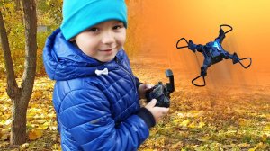 Осенний полет квадрокоптера с камерой