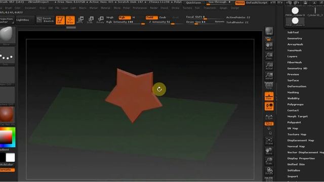 ZBrush как сделать звезду