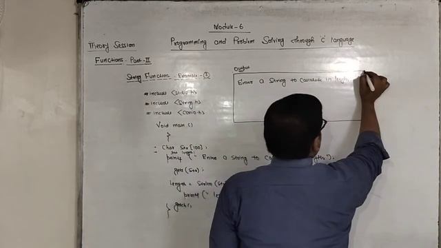 Module-6 (Programming and Problem Solving through C)-Theory Session Video no 57 Functions Part -2