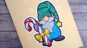 Рисование гнома акриловыми маркерами