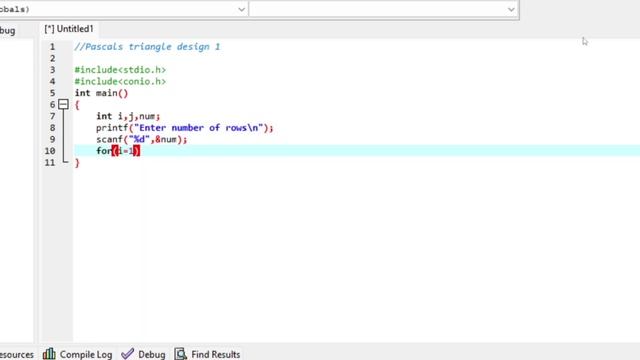 Pascal Triangle Design 1 #coding #programming #Clanguage #youtubevideo