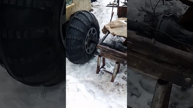собрал колеса, закотил мост в переднюю часть рымы,