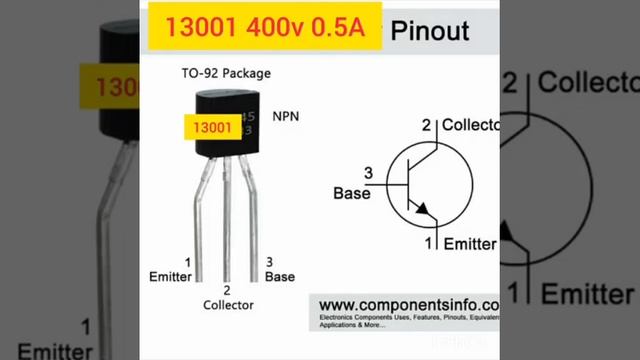 13001 vs 13002 13003 13007 Pinout Npn Transistor Equivalent High Voltage Switching SMPS Power Suppl смотреть онлайн