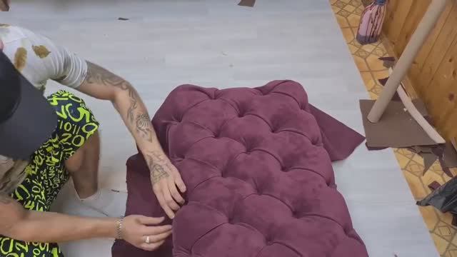 Делаем банкетку Elliott часть 1. Банкетка в каретной стяжке своими руками.  Делаем банкетку для ног