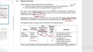 Protection Setting Calculation for LV Motor with MCCB or EOCR Protection