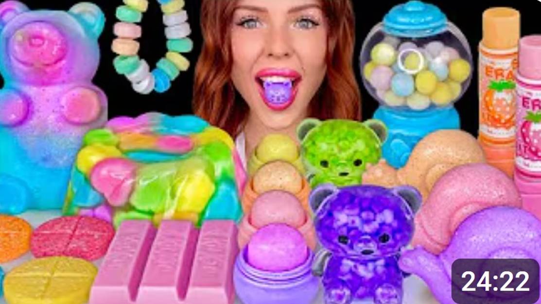 ASMR MUKBANG, пасхальные яйца, Lucky Charms Маршмеллоу желейный торт