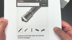 Klarus XT11GT Pro 3300 Lumen rechargeable flashlight