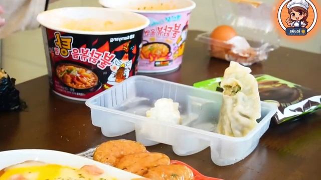 ASMR MUKBANG| Convenience store! Carbonara Fire Noodles, Fire Spicy Ramyun, Black bean noodles.