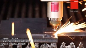 DNE Laser 3000W cuts 16mm carbon steel