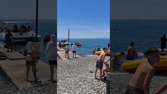 Адлер. Пляж ЧАЙКА. Мандарин. 12 июня. #beach. #море. смотреть онлайн