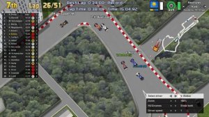Ultimate Racing 2D 2 - F1 Azerbaijan Grand Prix AI Simulation Race