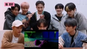 stray kids reaction to aespa black mamba mv + dance practice