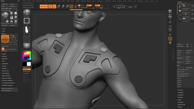 076 ZBrush 2021.6 - Mesh Project Brush - Quickly Create Geometry that Conforms t