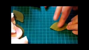 Видео МК по фоамирану: изготовление листа розы из фоамирана