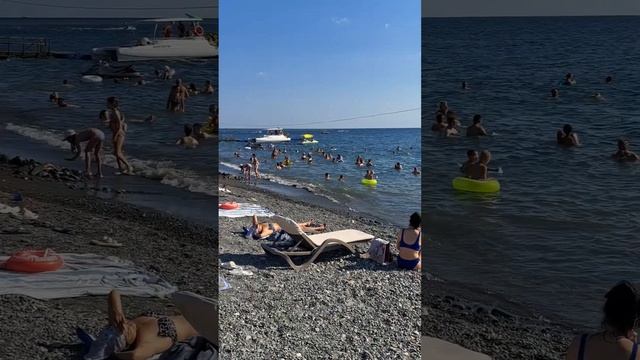 АДЛЕР. Пляж ЧАЙКА. 19 Августа. #beach. #море. смотреть онлайн