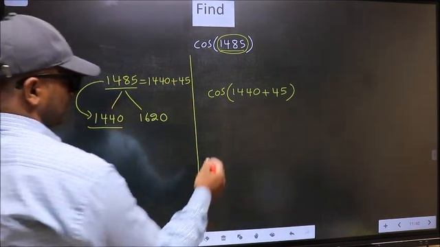 Find trigonometry angle cos(1485) = ? смотреть онлайн
