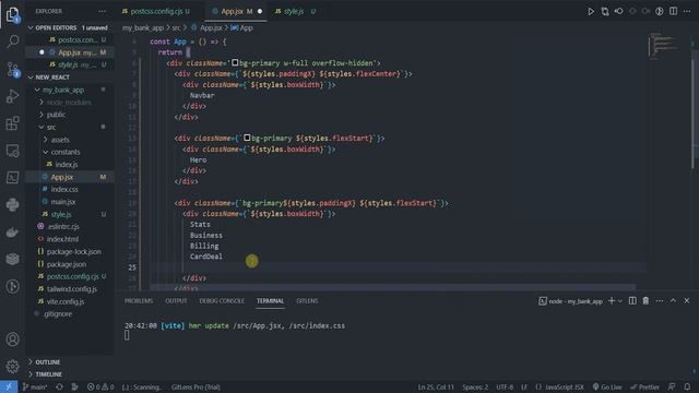 Проект React + Tailwind. My_bank_app Структура проекта #2 #reactjs #проект #django #js #python