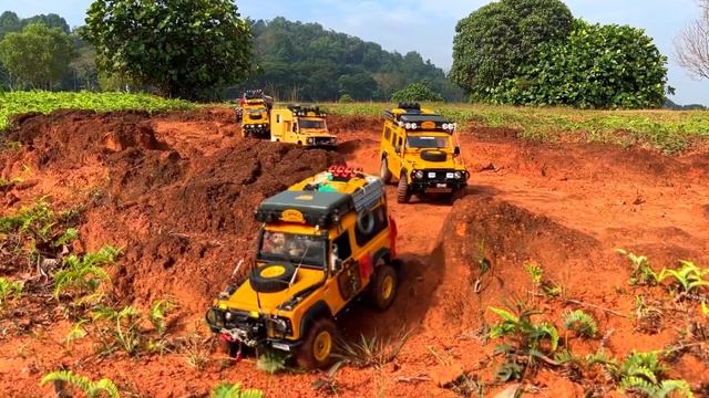 D90 D110 D130 Camel Trophy Defender Trucks Adventure Trail @ Woodgrove Terrain RC Crawler Extreme