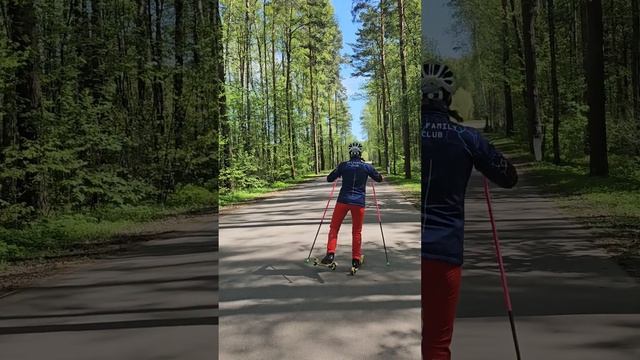 правильное отталкивание летом даст свои плоды зимой #лыжероллеры смотреть онлайн