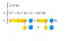 Integral 022.  ∫  x^2 * e^x  dx  sin usar integración por partes