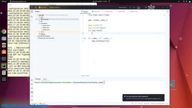 Flask, API VK, CSS: разработка простого web сайта (часть 1).