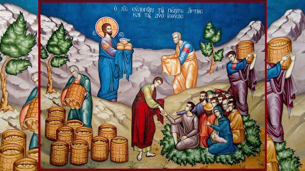 Насыщение хлебами - это образ насыщения людей словом Божьим.