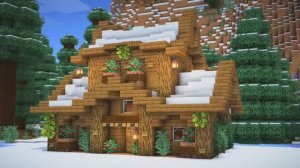 Как построить идеальную зимнюю хижину в Майнкрафте! Minecraft!