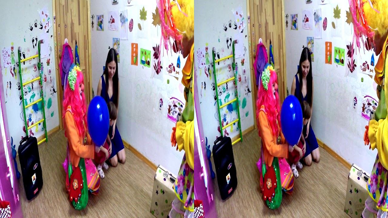 Мультиклоуны в гостях у Анюты 3D