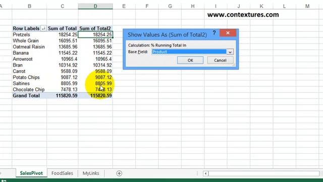 Use Excel Pivot Table Running Total Percent to Analyze Sales