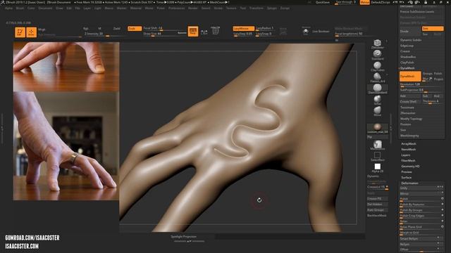 Organic Sculpting in Zbrush - 08 Dynamesh Continued (720p)