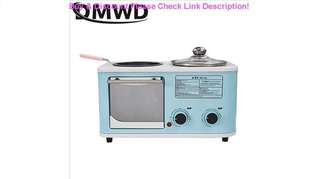 Slide DMWD Electric 3 in 1 Household Breakfast machine mini bread toaster baking oven omelette fry смотреть онлайн