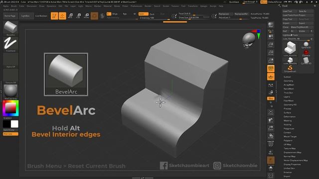 Bevel Arc _ Bevel Flat Brushes_ ZBrush All Brushes