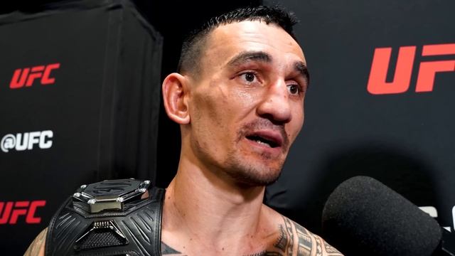 MAX HOLLOWAY REACTS TO INSANE KO OF JUSTIN GAETHJE AT UFC 300 FOR THE BMF TITLE