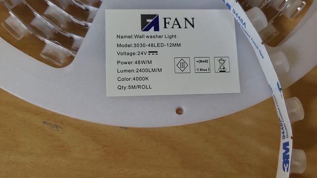 Лента светодиодная, led лента 24 V 48 диодов 48 W на метр FAN Азия смотреть онлайн