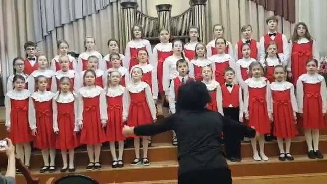Младший хор "Звуки радуги" ДМШ Н.Петрова.Ц.Кюи,сл.В.Жуковского "Жаворонок",руководитель Архипова.