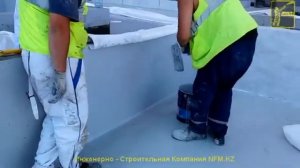Гидроизоляция террасы жидкими кровельными ультрастойкими эластичными материалами Эластомерик 110